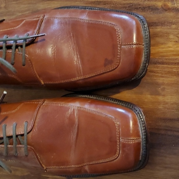 Stacy Adams- Mens Vintage Leather Square Toe Oxfords Business Casual Sz.9 main image 13